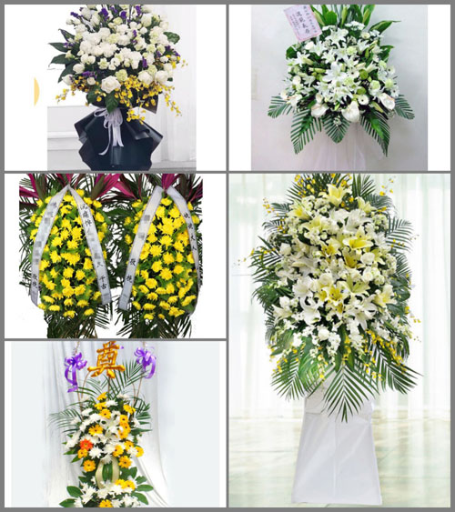 广东东莞市石龙镇蒲溪村白事花篮预定